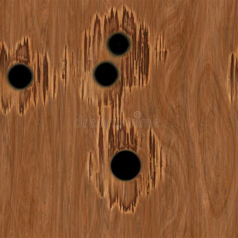Bullet Holes In Wood Stock Image Image 20257001