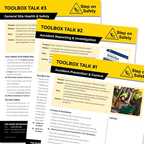 Improve Site Safety With Our Free Toolbox Talks Step On Safety