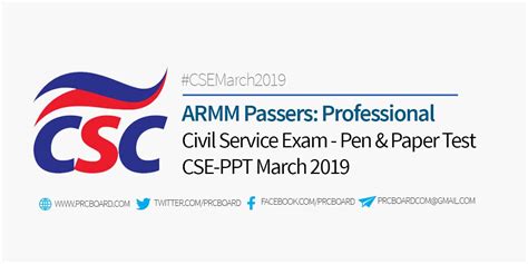 Armm Passers Results Civil Service Exam Cse March Professional