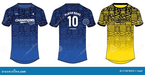 Tribal Pattern Sports T Shirt Jersey Design Concept Vector Template Football Jersey Concept