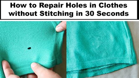 How To Repair Holes In Clothes Without Stitching Using An Iron In 30