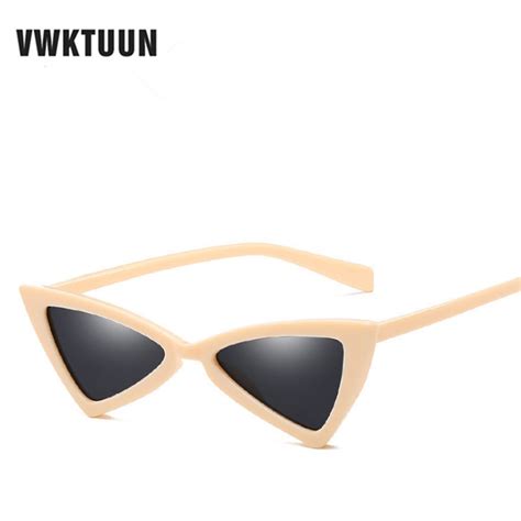 Vwktuun Sunglasses Women Brand Designer Small Triangle Sunglass Sex Cat Eye Sun Glasses For