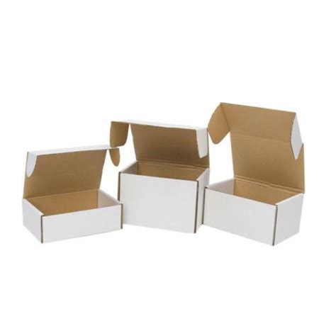 White Corrugated Shipping Mailer Carton Packing Fold Box 6x4x2 6x4x3