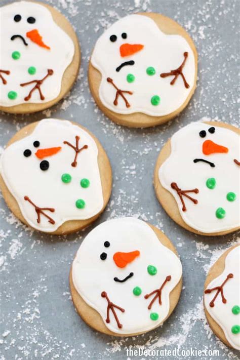 25 days of christmas cookies. Easy melting snowman cookies: How to decorate holiday cookies