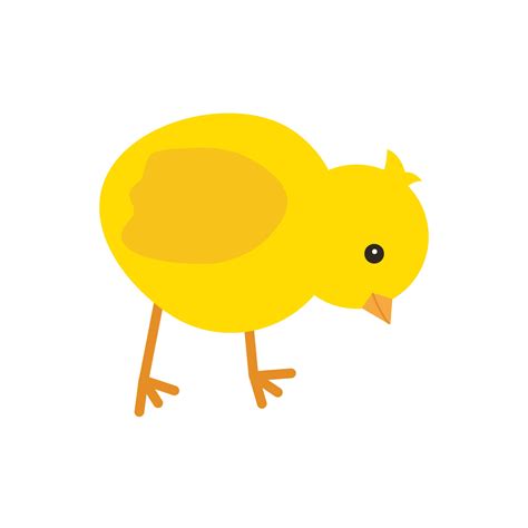 Cute Yellow Baby Chicken For Easter Design Little Yellow Cartoon Chick