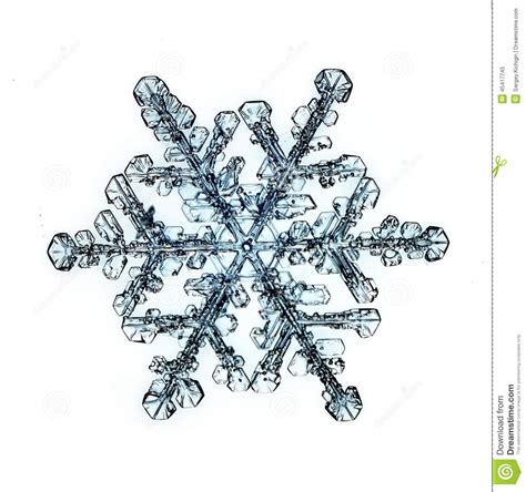 Natural Crystal Snowflake Macro Piece Of Ice Stock Image