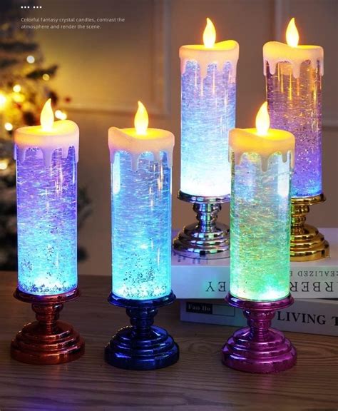 Led Magic Candle Light For Home Decor 7 Colors Automatic Changing Usb