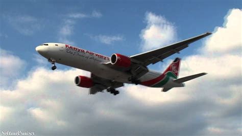 Kenya Airways Boeing 777 Landing At London Heathrow Airport Full Hd