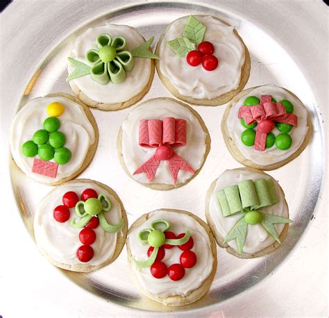 Allow cookies to cool for 5 minutes on the cookie sheet. Candy Decorated Christmas Sugar Cookies