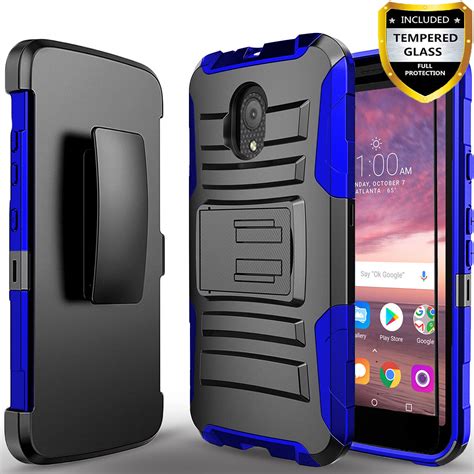 Alcatel Tcl Lx Phone Case Dual Layers Combo Holster Case And Built