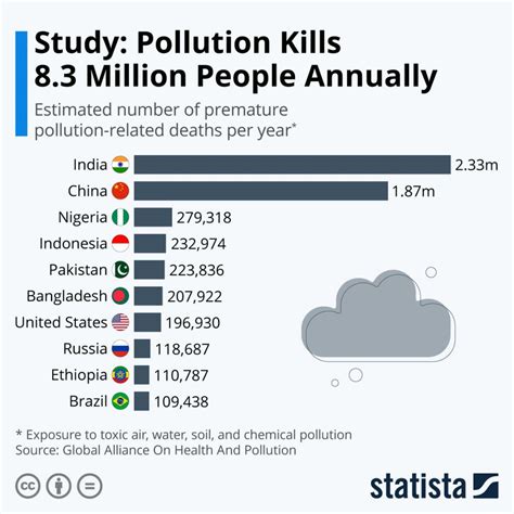 Pollution Kills 83 Million People Annually These 10 Countries Are