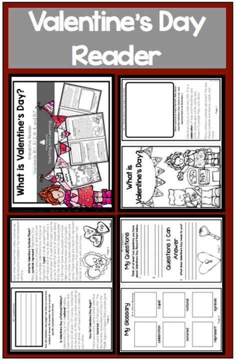 Valentines Day Reader An Informational Text Interactive Reader In