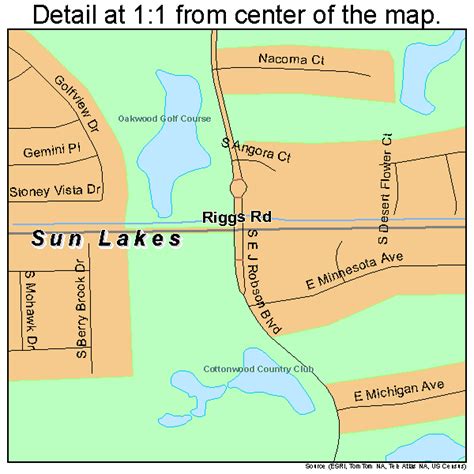 Sun Lakes Arizona Street Map 0470530