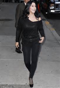 Cher 64 Makes A Statement In A See Through Top And Slashed Leggings