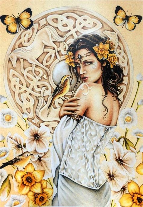 Rhiannon Déesse celtique Art déesse Mythologie celtique