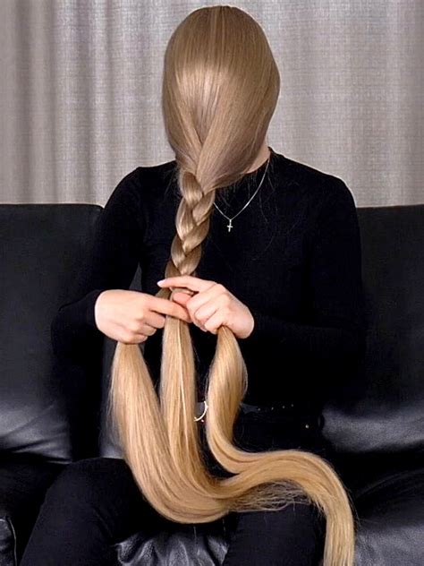 video extreme blonde braids realrapunzels