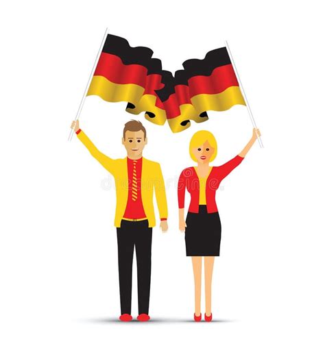 Man With A German Flag Stock Vector Illustration Of Humor 16892092