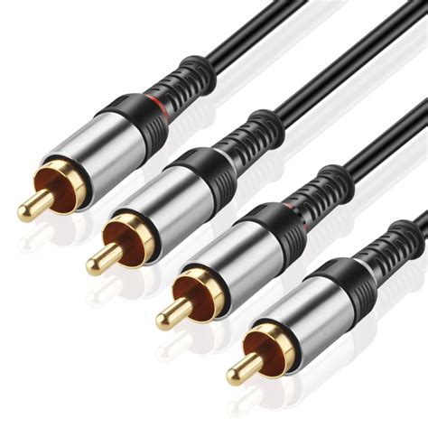 Premium 2rca Stereo Cable With Left And Right Audio 2 Male To 2 Male