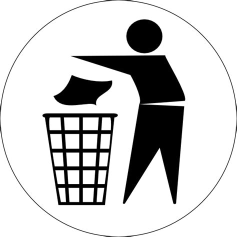 Doctormo Put Rubbish In Bin Signs Clip Art at Clker.com - vector clip