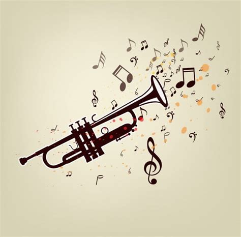 Music Background Trumpet Notes Icons Decor Ai Eps Vector Uidownload