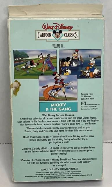 MICKEY THE Gang Walt Disney Cartoon Classics Vol 11 VHS 1991