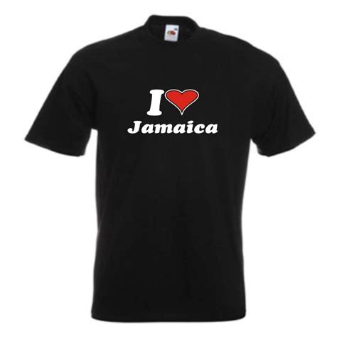 t shirt i love jamaica länder fanshirt bei theil design