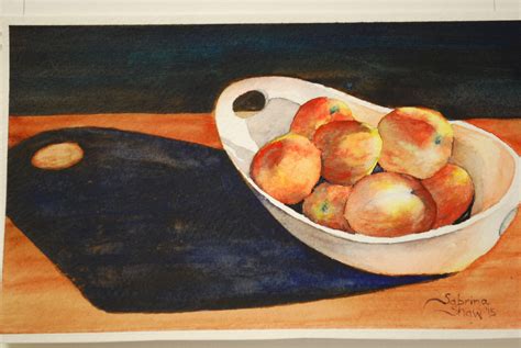 Bowl Of Peaches Peach Art Artwork