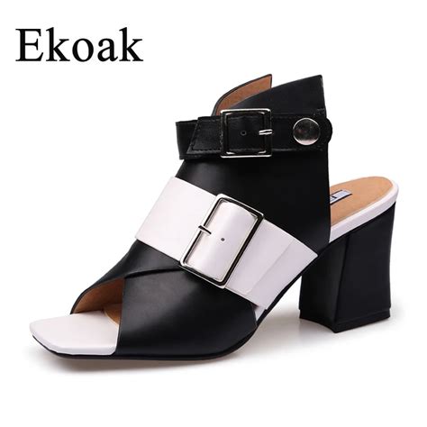 Ekoak New Summer Shoes Woman Fashion Women Sandals Ladies Mules High