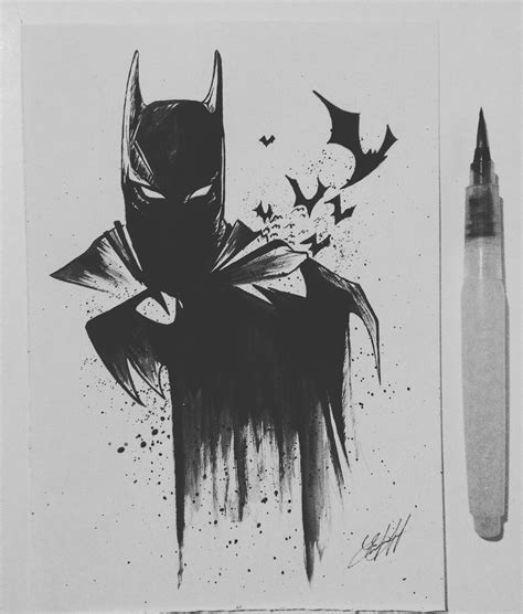 Batman Watercolor Batman Canvas Art Batman Artwork Batman Comic Art