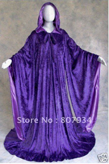 Custom Order Medieval Halloween Clothing Long Evening Cloaks Purple