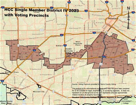 Single Member District Iv Map With Precincts Houston Community