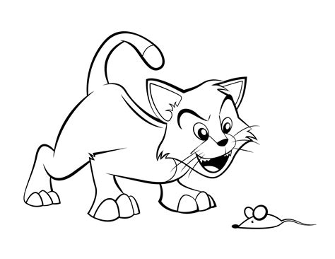 Cartoon Cat Coloring Pages Through The Thousand Photographs On The