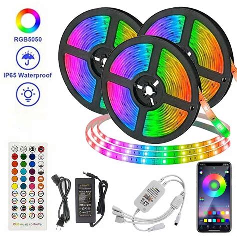 Led Strip Lights 492ft With 44 Keys Ir Remote And 12v Power Supply