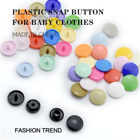 Coloured Plastic Snap Bulk Button For Baby Clothes Eco Friendly