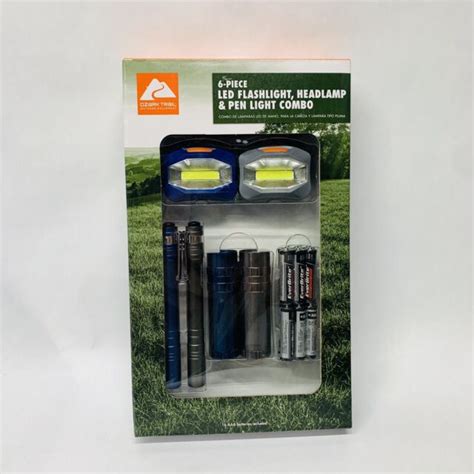 Ozark Trail 6 Piece Led Flashlight Penlight And Headlamp Combo For Sale