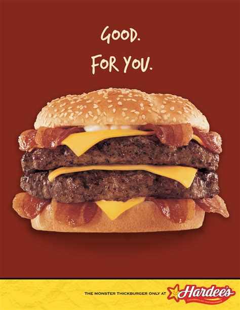 Hardees Print Advert By Chicago Portfolio School Good For You Ads