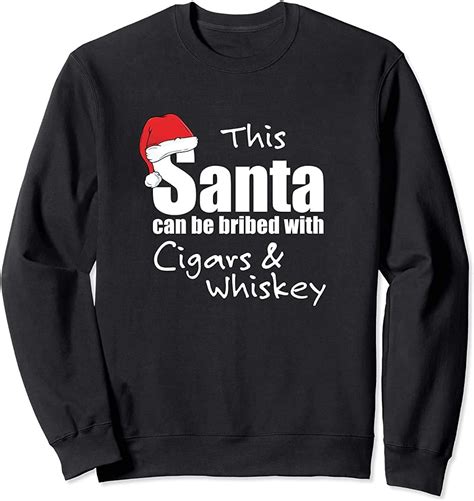 funny christmas s anta claus cigars humor novelty sweatshirt