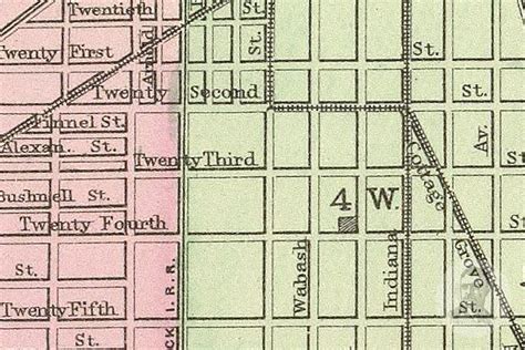 Vintage Chicago Map From 1890 Old Illinois Map Historic Il Etsy