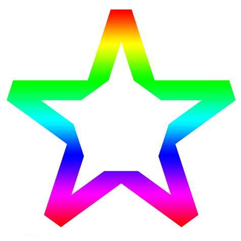 Estrella Clipart Rainbow Colors Stock De Foto Gratis Public Domain