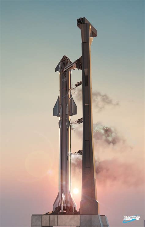 Spacex Starship On Launch Pad By Gravitation Innovation Spacex