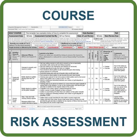 Course Risk Assessments Golf Safety
