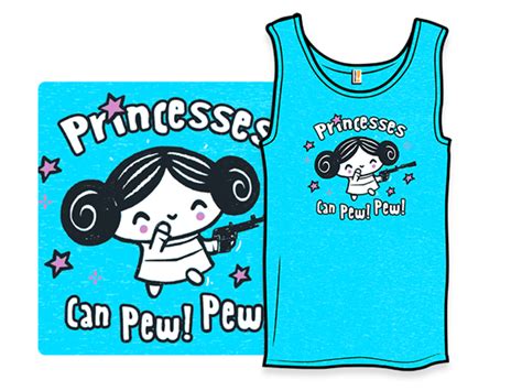 Princesses Can Pew Pew Too Unisex Poly Cotton Tank