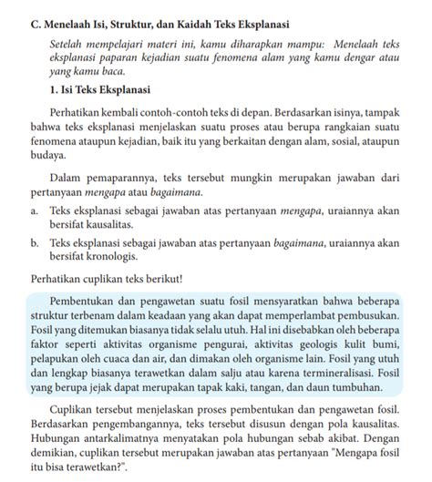 12 Soal Bahasa Indonesia Kelas 8 Bab 3 Teks Eksposisi Contoh Soal