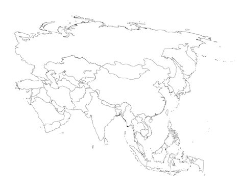 Blank Map Of Asia Tim S Printables