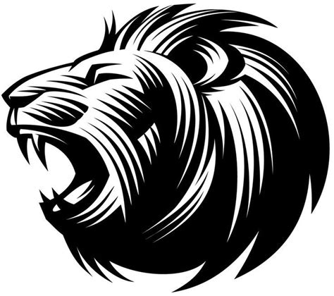 Roaring Lion Silhouette Clipart | Elegant Images | Pinterest | Lion