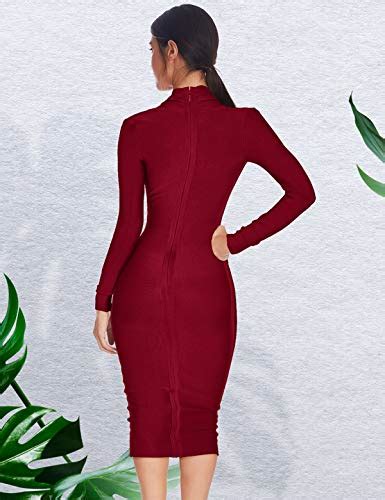 buying guide meilun womens deep v front bandage bodycon dress long sleeve