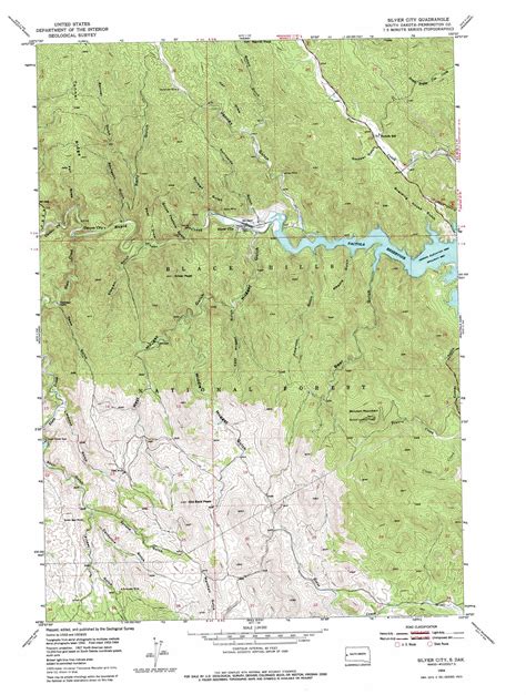 Silver City Topographic Map Sd Usgs Topo Quad 44103a5