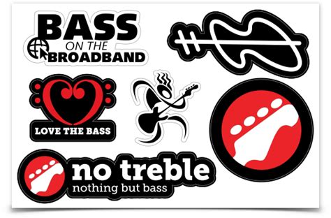 No Treblebass On The Broadband Sticker Sheet No Treble Shop