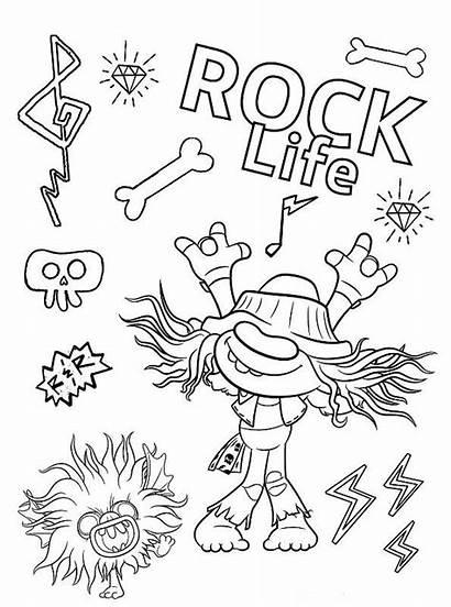 Trolls Rock Hard Tour Coloring Pages Fun