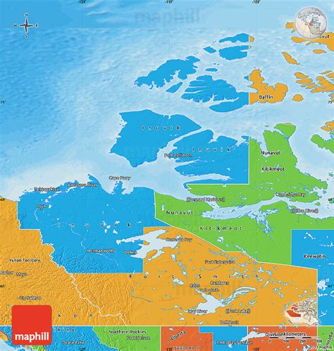 Political Map Of Northwest Territories